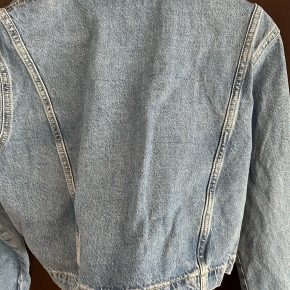 Zara Light Blue Denim Crop  Shirt Jacket - Picture 6 of 6